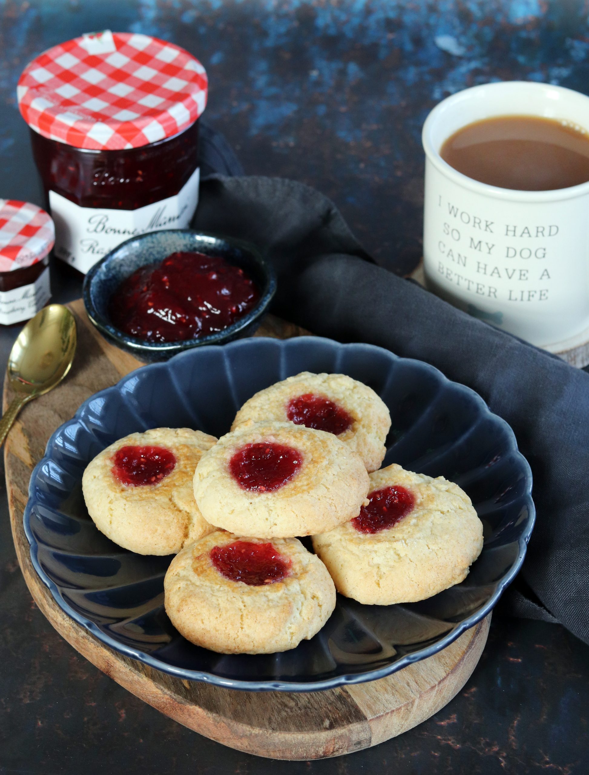 Jam Thumbprint Cookies - Curly's Cooking