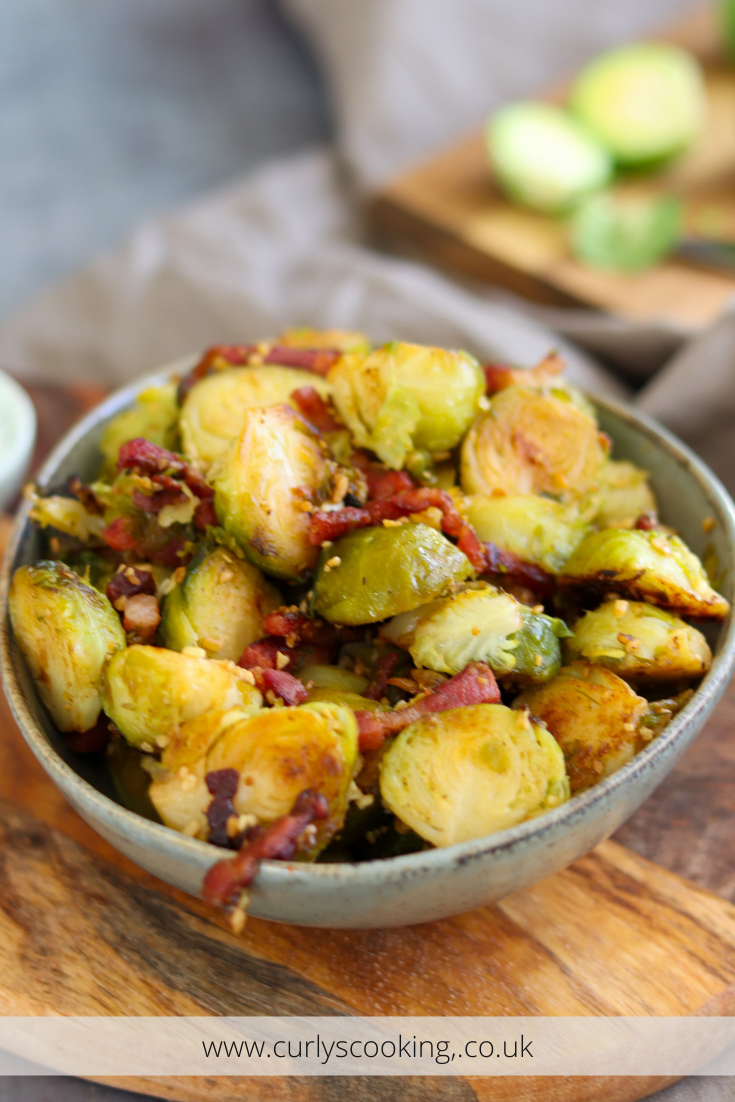 Brussels Sprouts with Bacon & Garlic Curly's Cooking