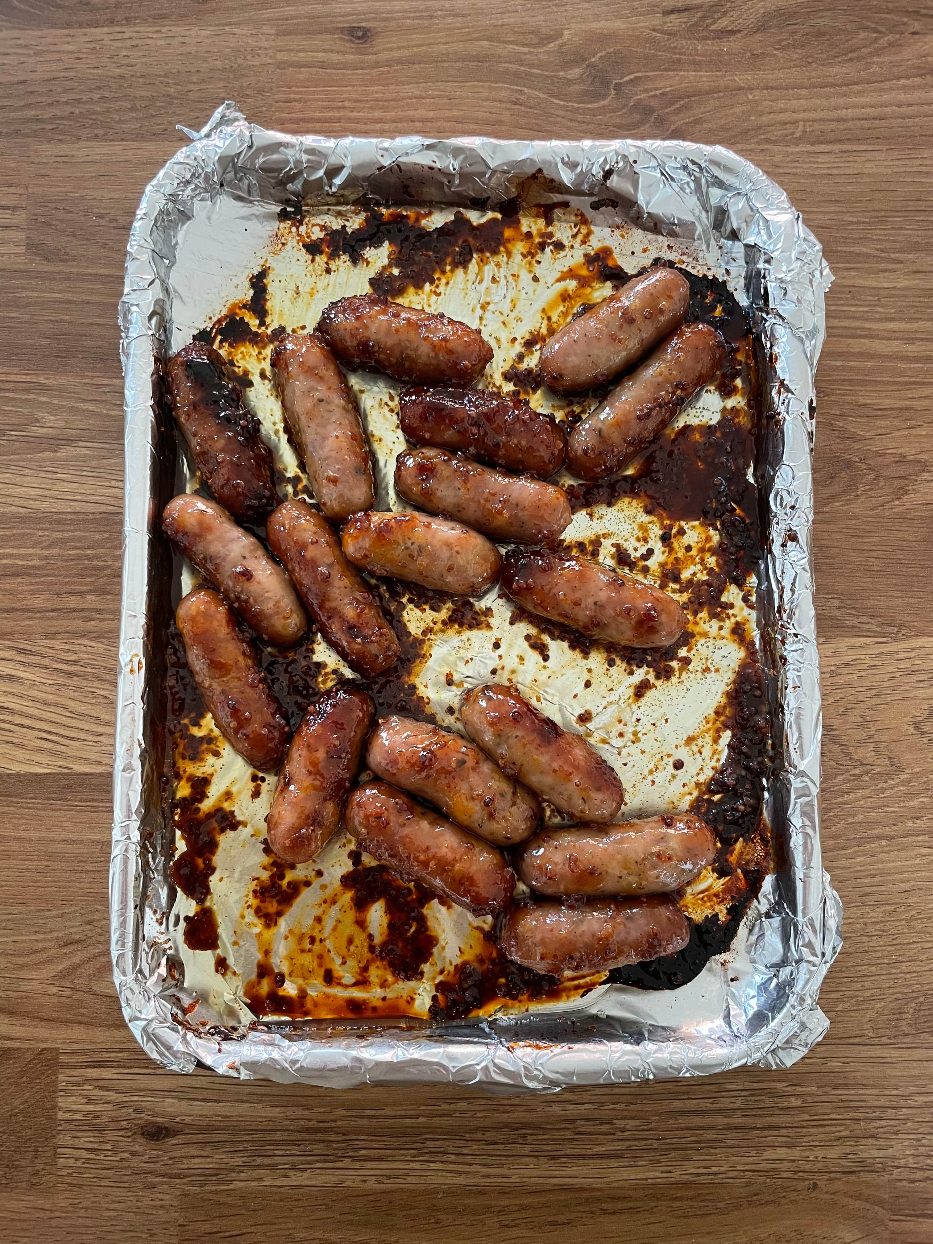 Honey & Mustard Cocktail Sausages Curly's Cooking