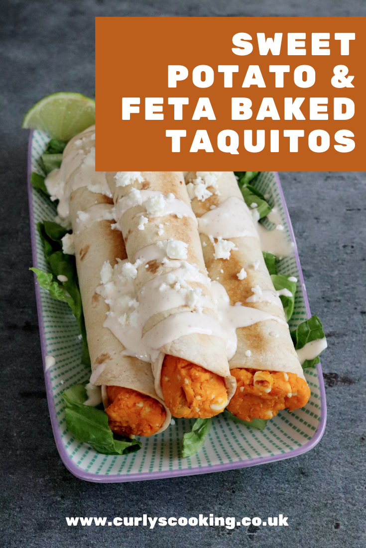 Sweet Potato & Feta Baked Taquitos Curly's Cooking