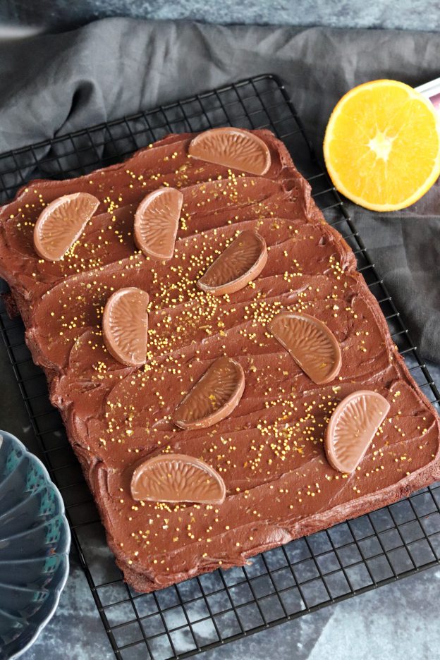 Chocolate Orange Tray Bake – Curly's Cooking