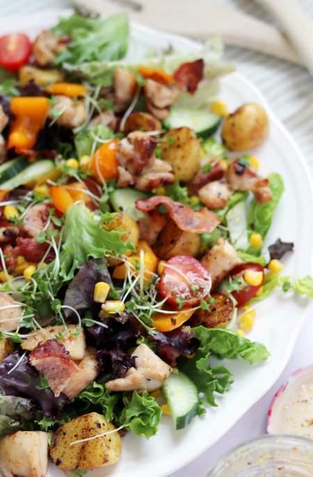 Simple Chicken & Bacon Salad – Curly's Cooking