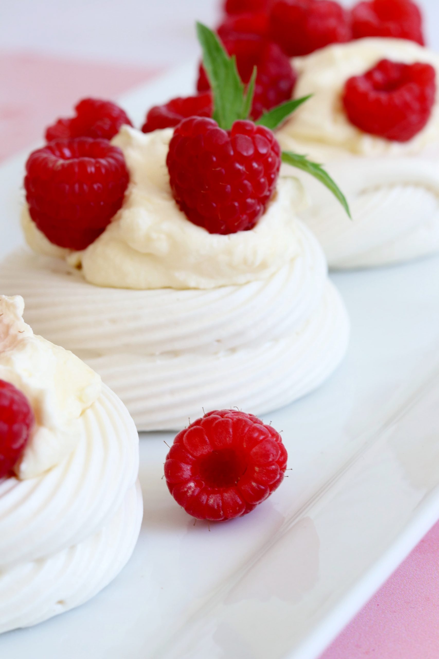 Raspberry & Lemon Curd Meringue Nests – Curly's Cooking