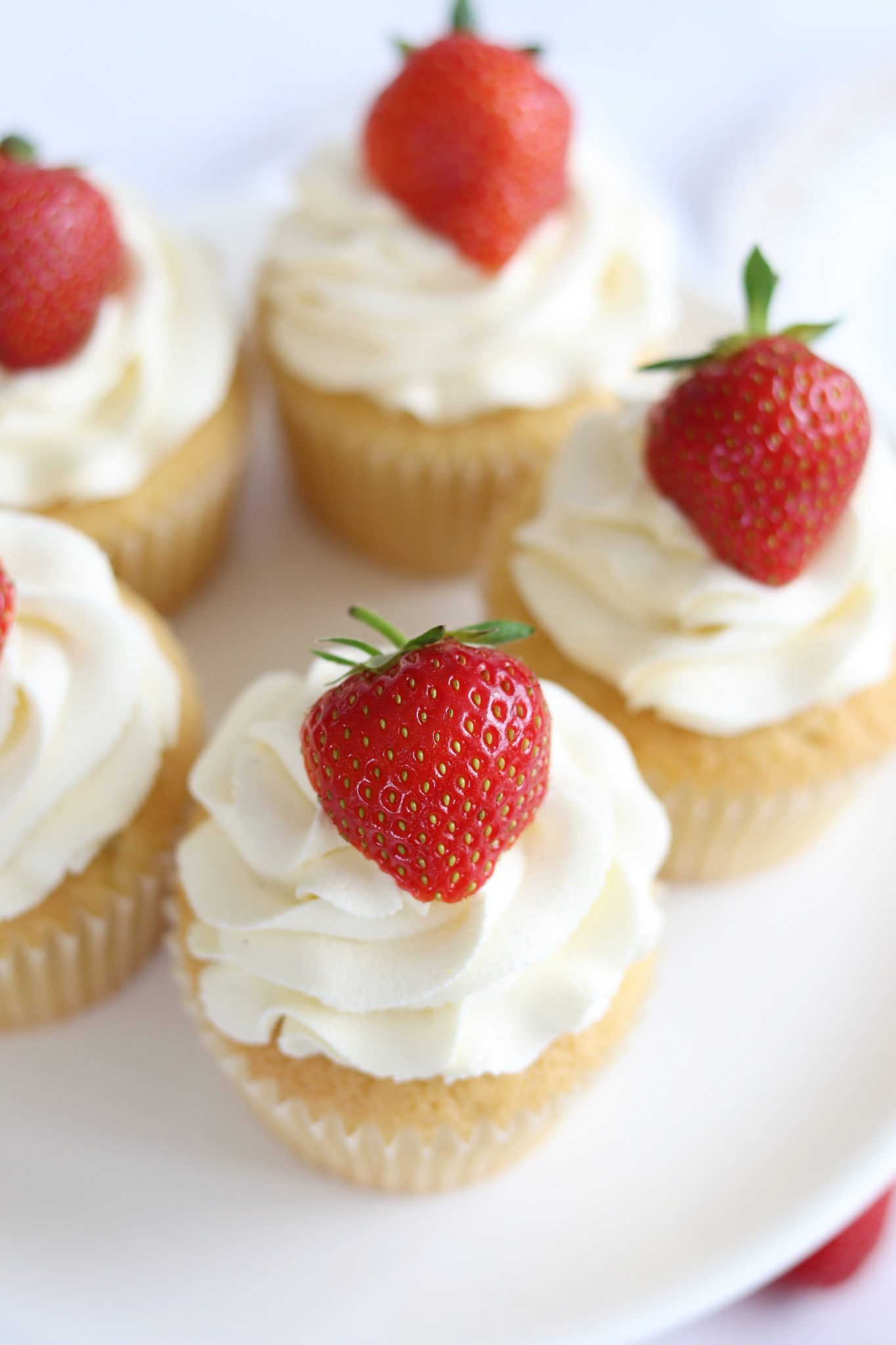 Vanilla Cupcakes with Strawberries & Whipped Cream Curly's Cooking