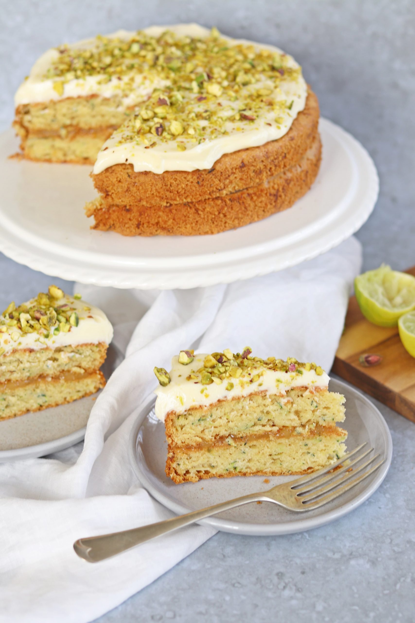 Courgette Cake with Lemon Curd & Cream Cheese Icing