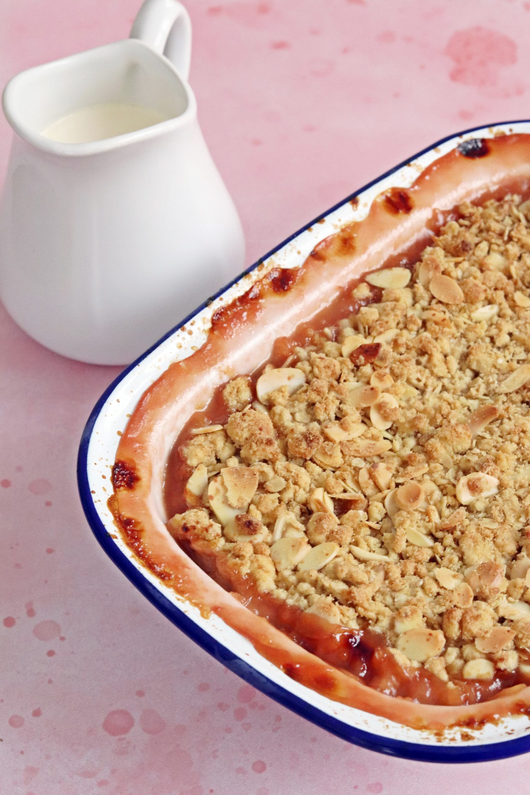 Oaty Rhubarb & Port Crumble Curly's Cooking