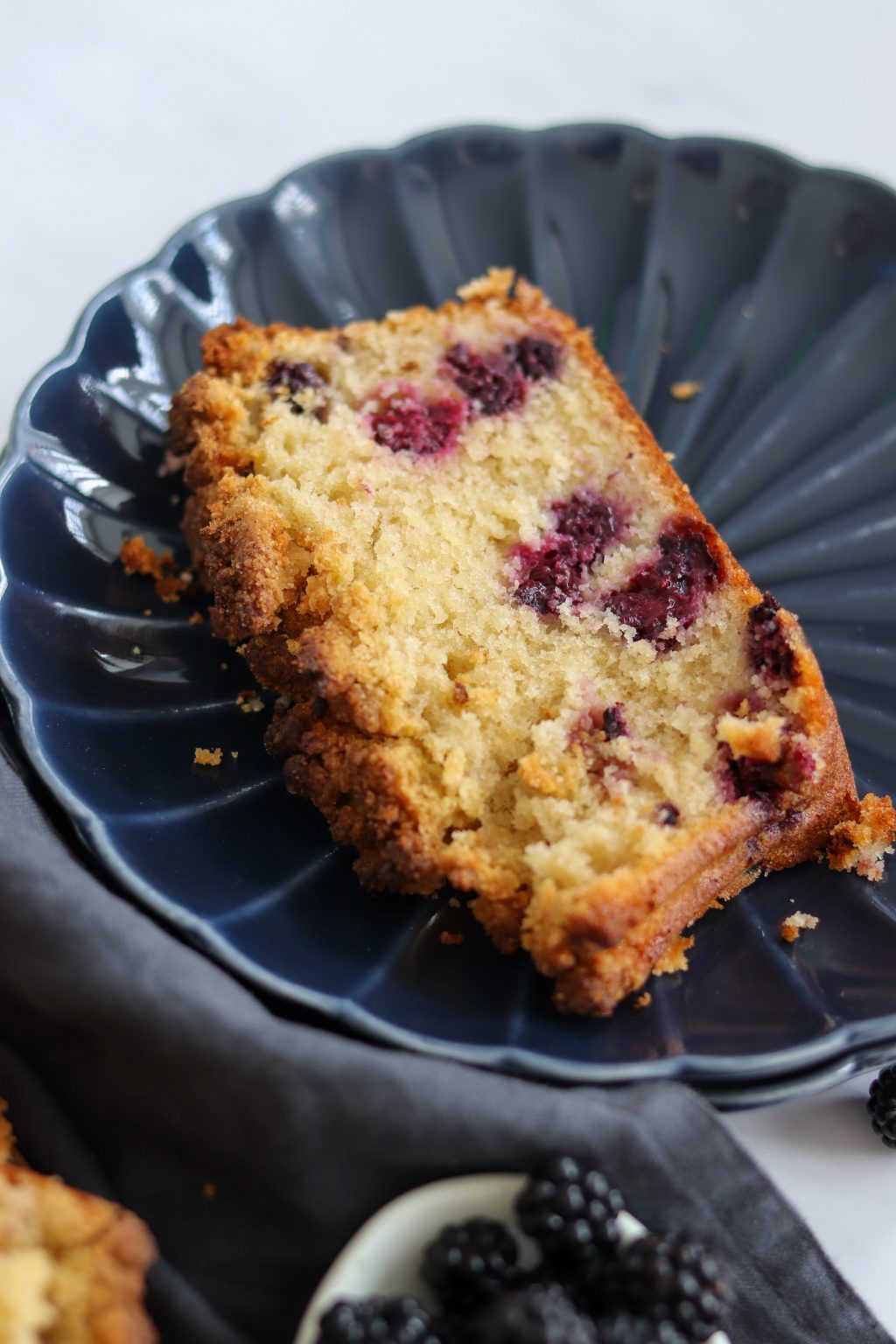 Blackberry Crumble Loaf Cake Curly's Cooking