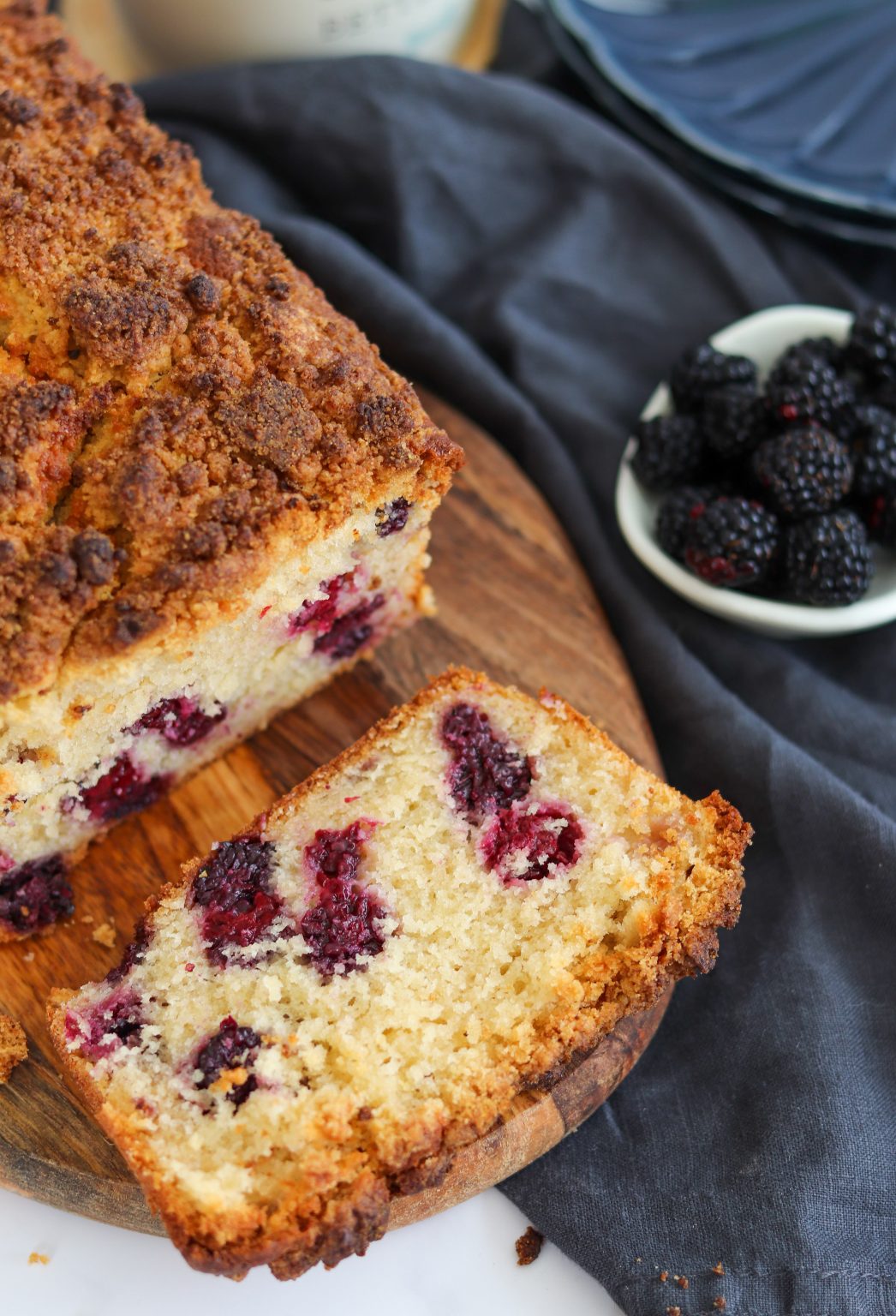 Blackberry Crumble Loaf Cake Curly's Cooking