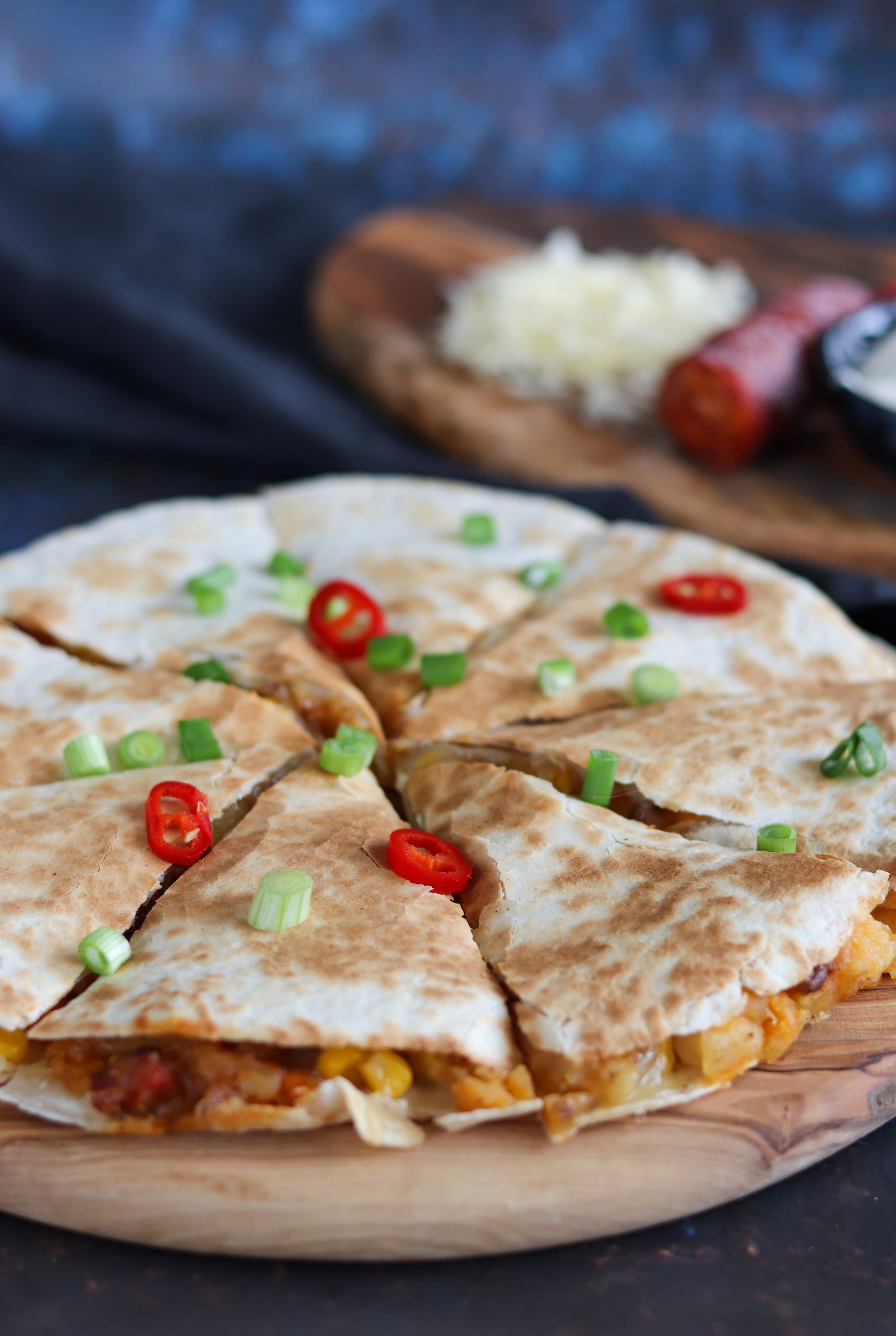 Chorizo & Potato Quesadillas – Curly's Cooking