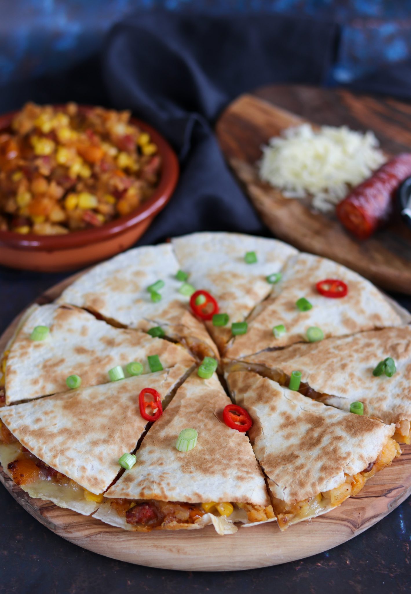 Chorizo & Potato Quesadillas Curly's Cooking