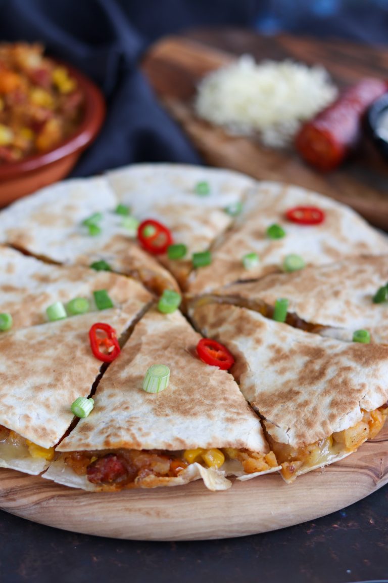Chorizo & Potato Quesadillas Curly's Cooking