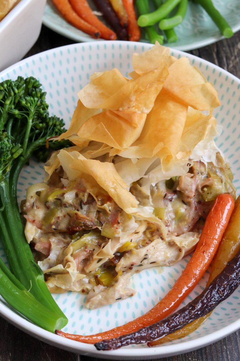 Chicken & Ham Hock Filo Pie Curly's Cooking