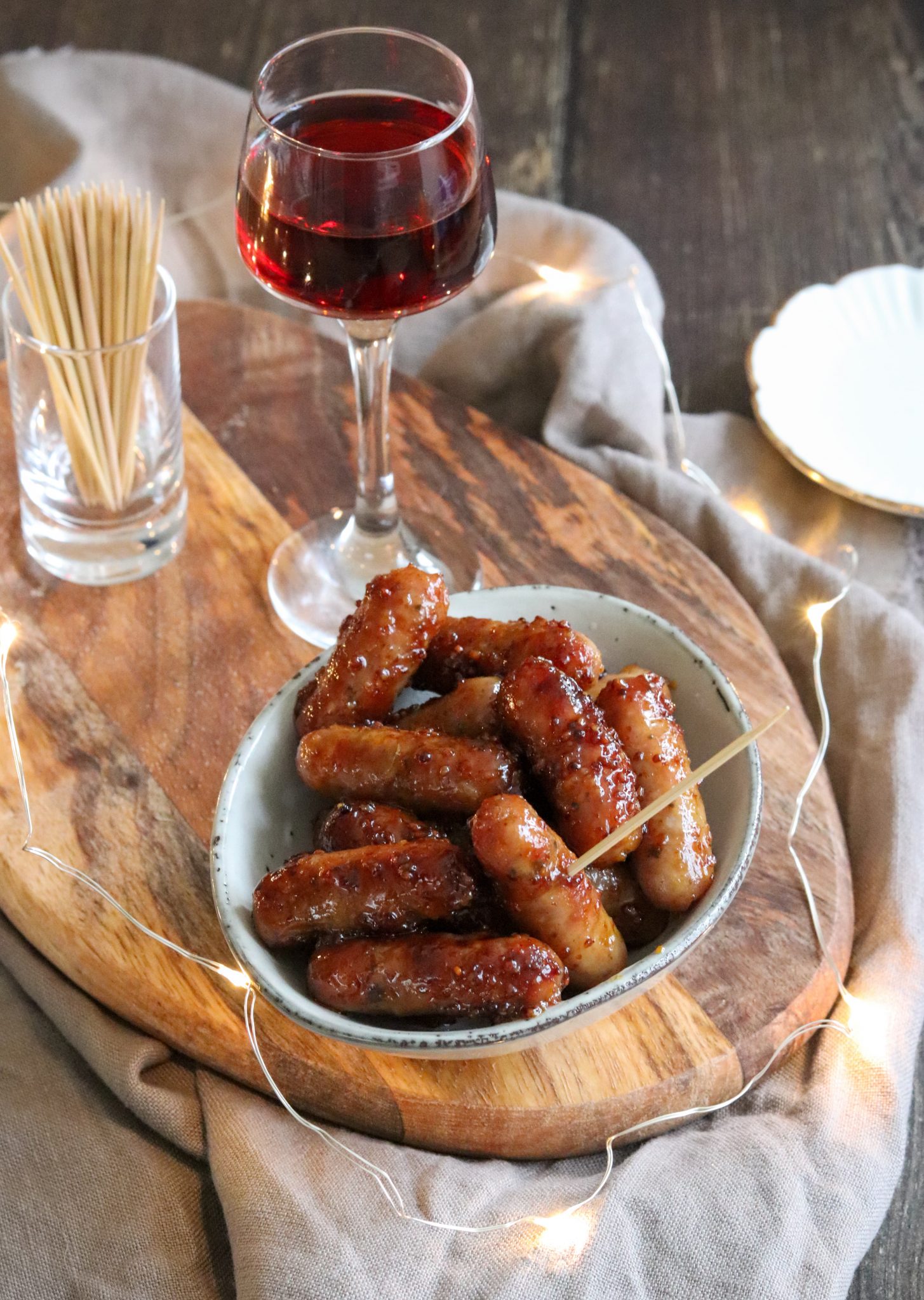 Honey & Mustard Cocktail Sausages Curly's Cooking