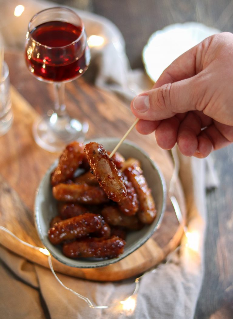 Honey & Mustard Cocktail Sausages Curly's Cooking