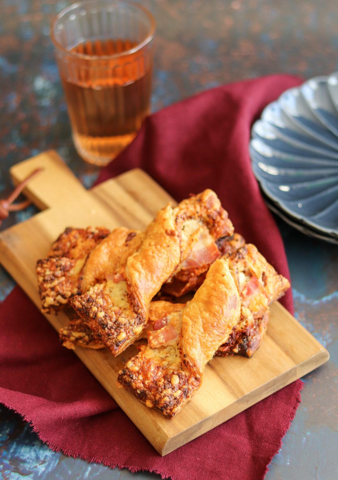 Cheese, Bacon & Mustard Twists Curly's Cooking