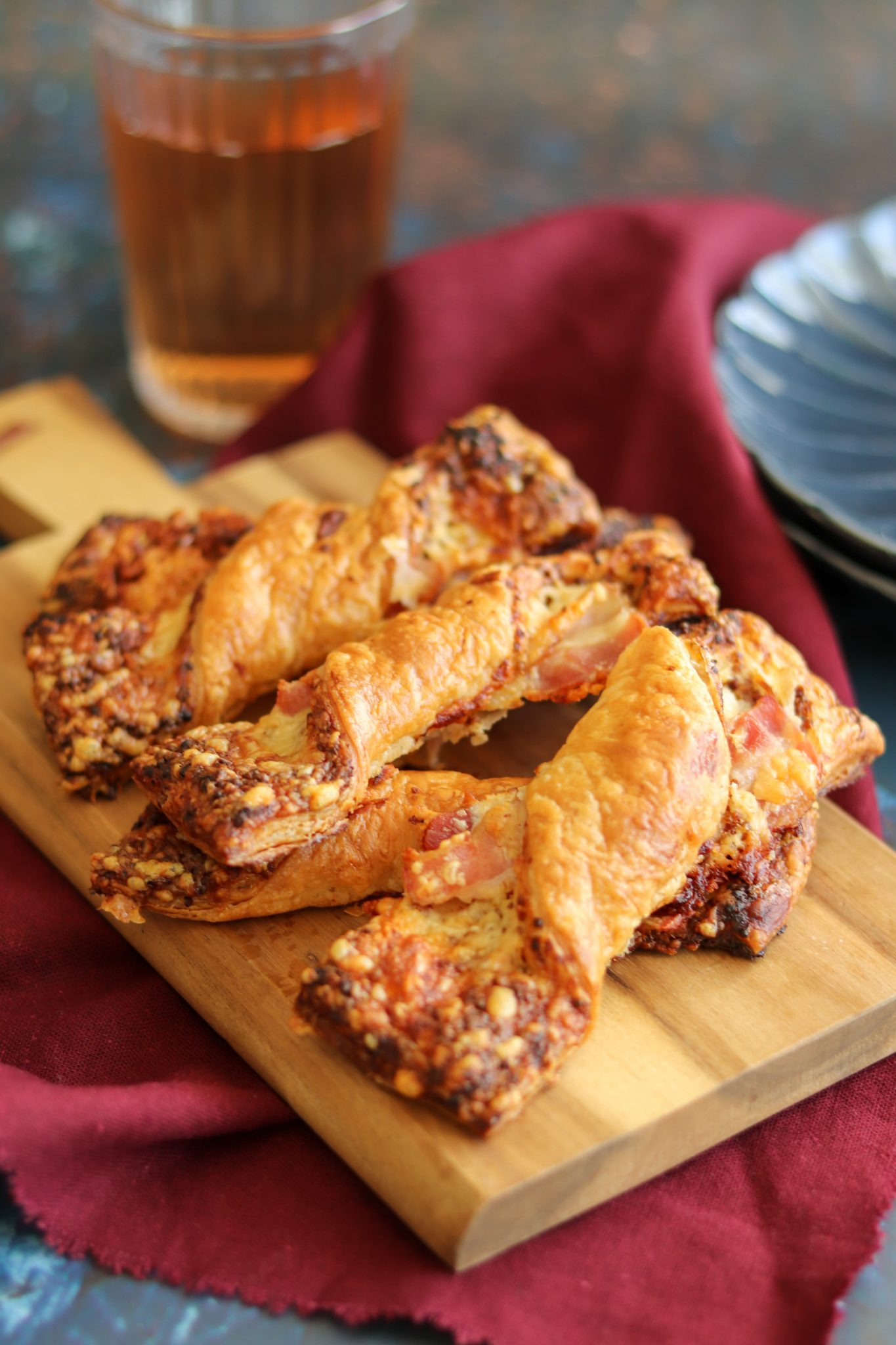 Cheese, Bacon & Mustard Twists Curly's Cooking