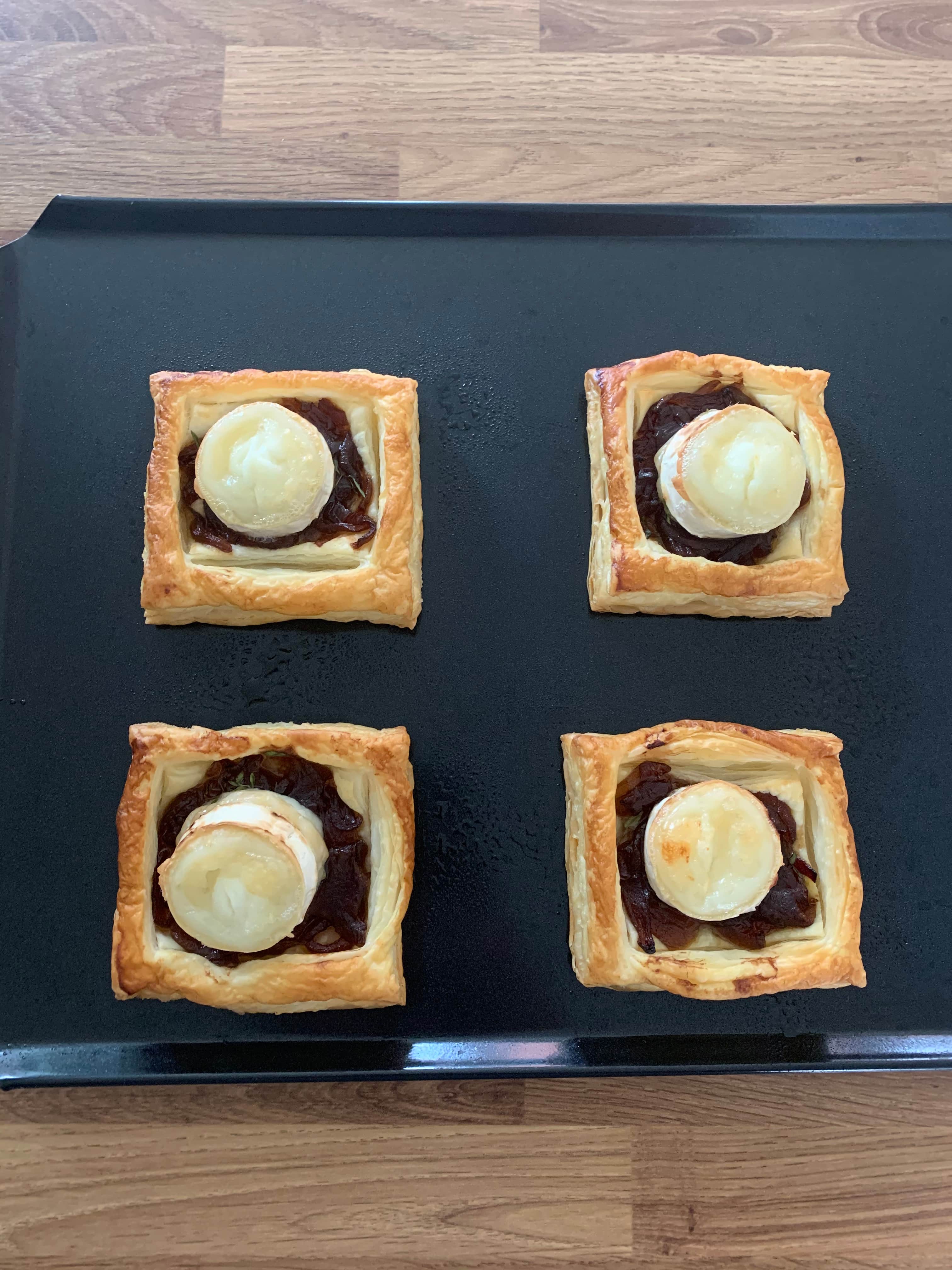 Puff Pastry Goat's Cheese & Onion Tarts Curly's Cooking