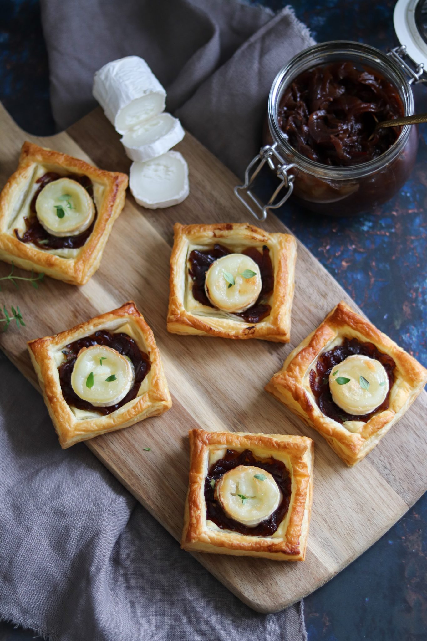 Puff Pastry Goat's Cheese & Onion Tarts Curly's Cooking