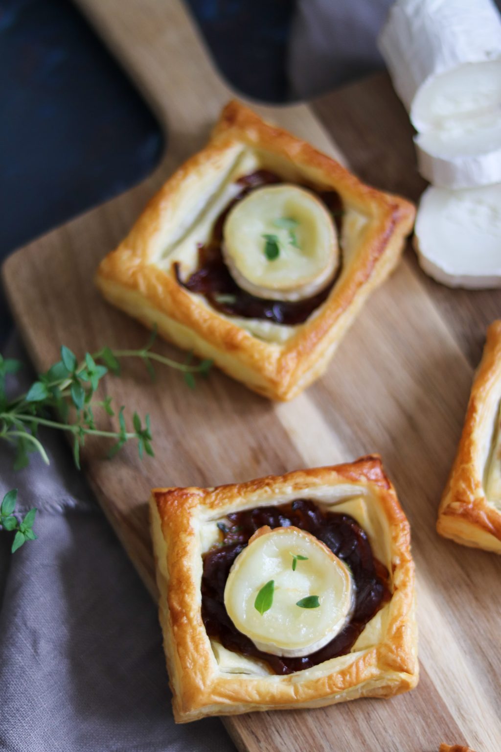 Puff Pastry Goat's Cheese & Onion Tarts Curly's Cooking