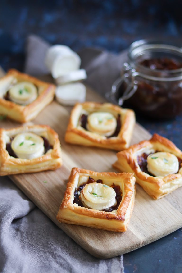 Puff Pastry Goat's Cheese & Onion Tarts Curly's Cooking