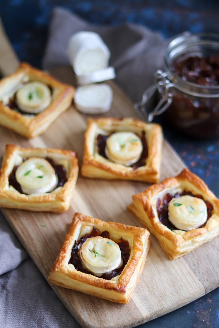 Puff Pastry Goat's Cheese & Onion Tarts Curly's Cooking