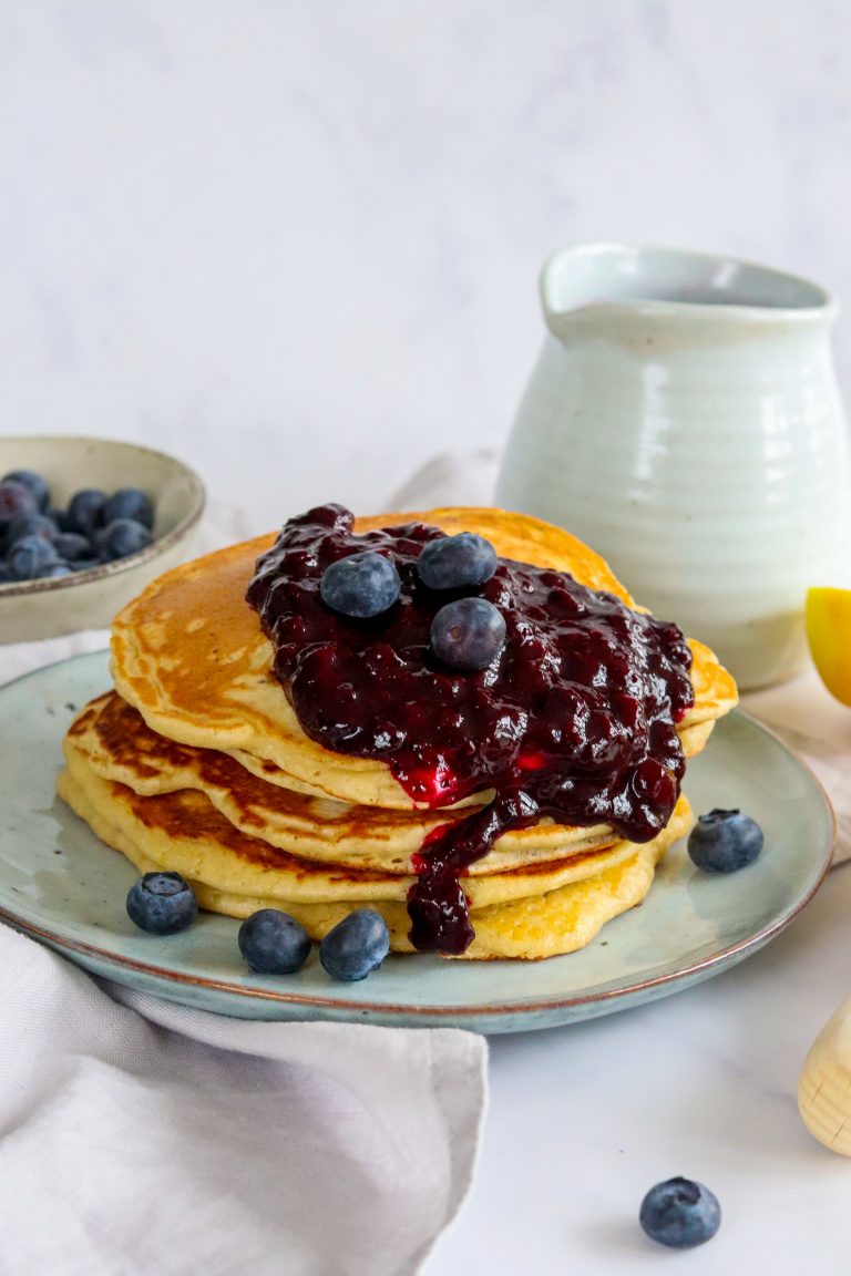 Blueberry & Lemon American Pancakes Curly's Cooking