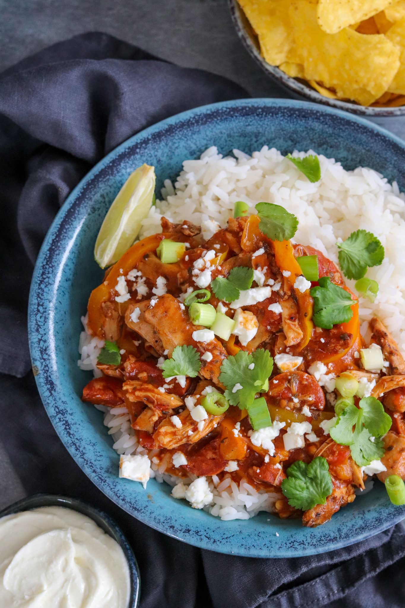 Slow Cooker Chicken & Chorizo Stew – Curly's Cooking
