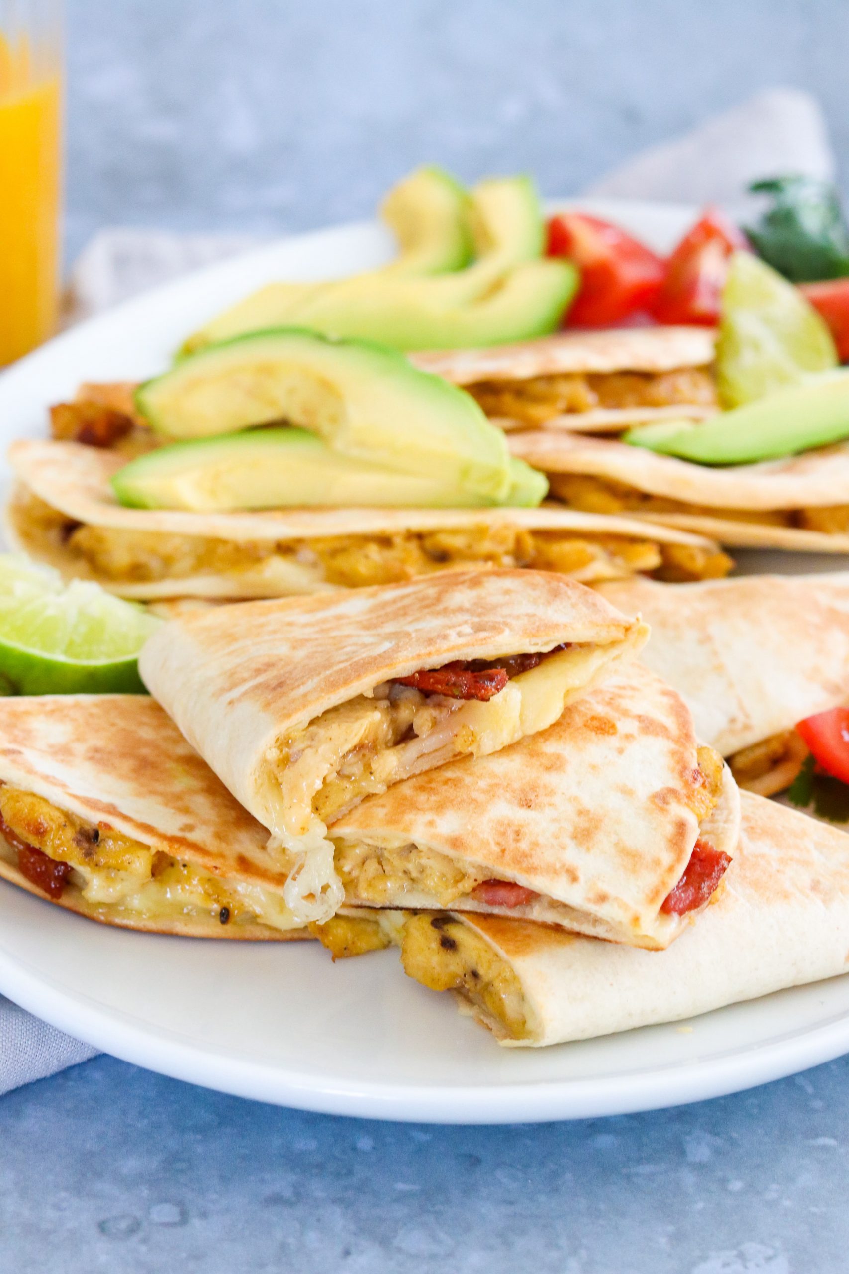 Cheese & Bacon Breakfast Quesadillas – Curly's Cooking