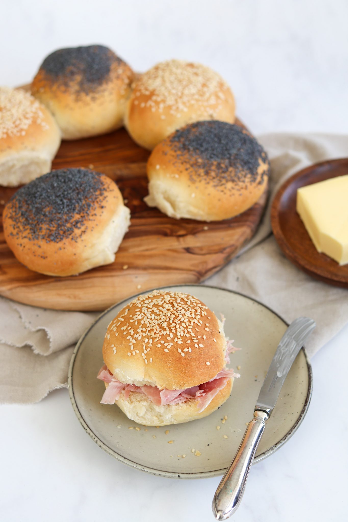 Poppy & Sesame Seed Bread Rolls Curly's Cooking