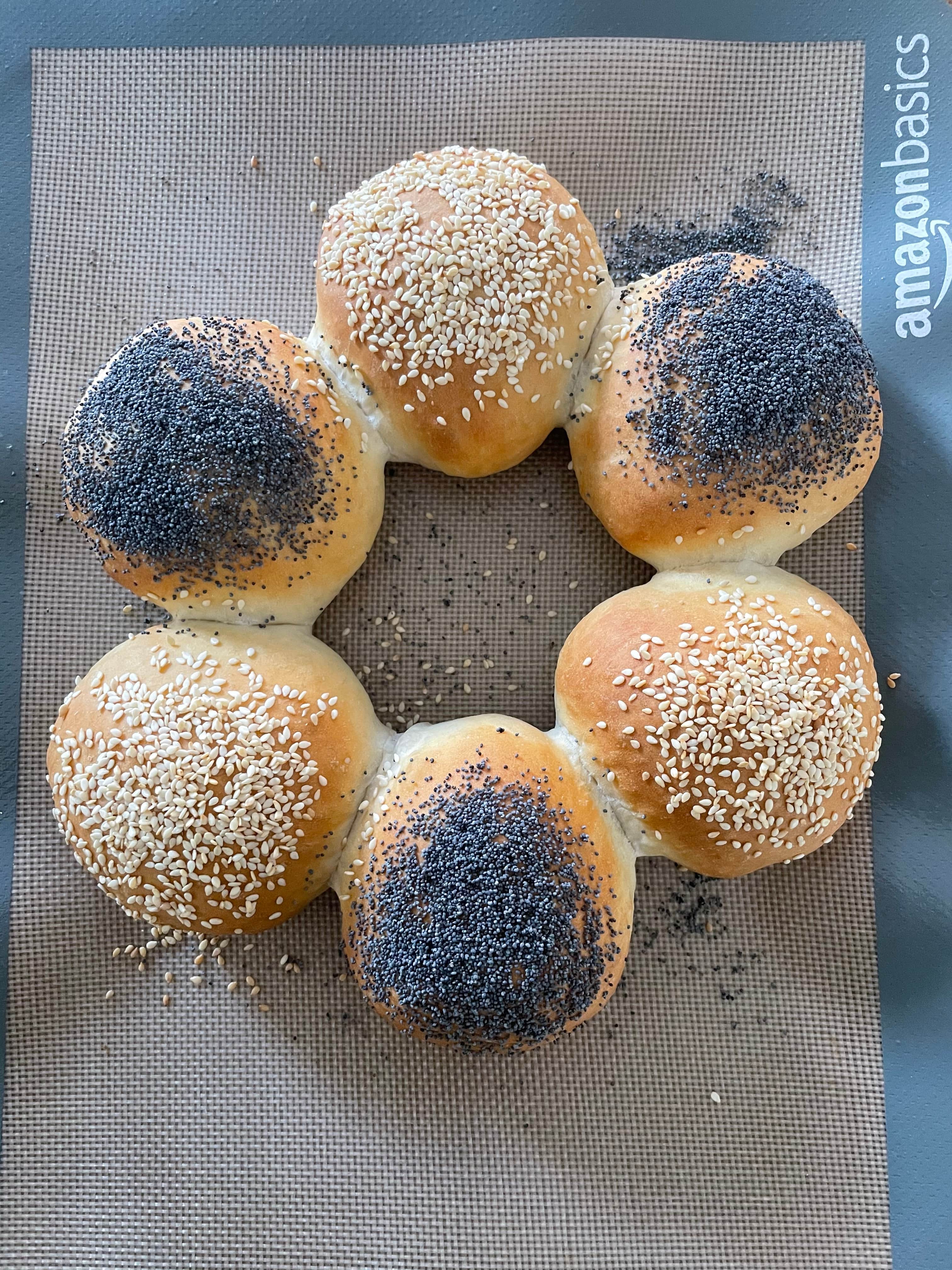 Poppy & Sesame Seed Bread Rolls Curly's Cooking