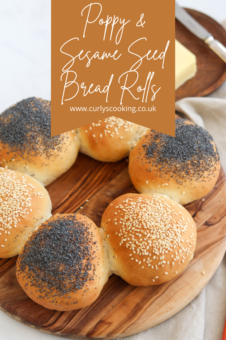 Poppy & Sesame Seed Bread Rolls Curly's Cooking