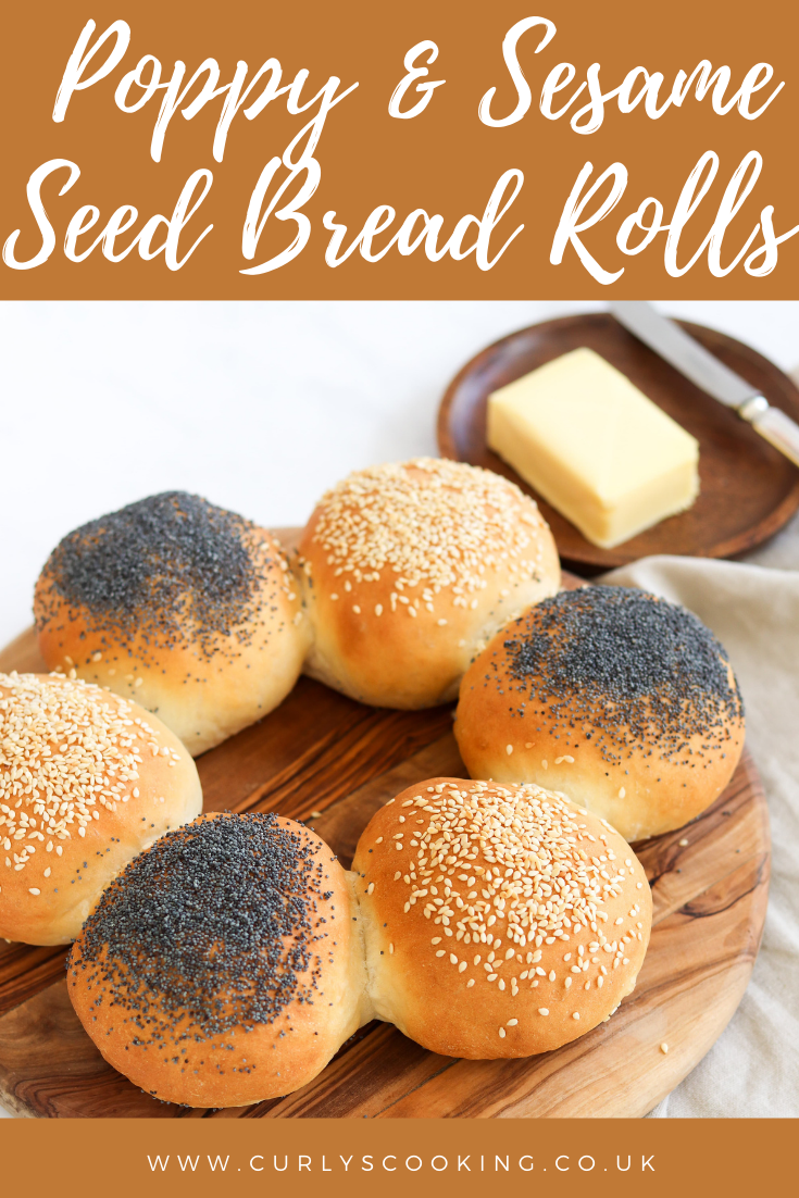 Poppy & Sesame Seed Bread Rolls Curly's Cooking