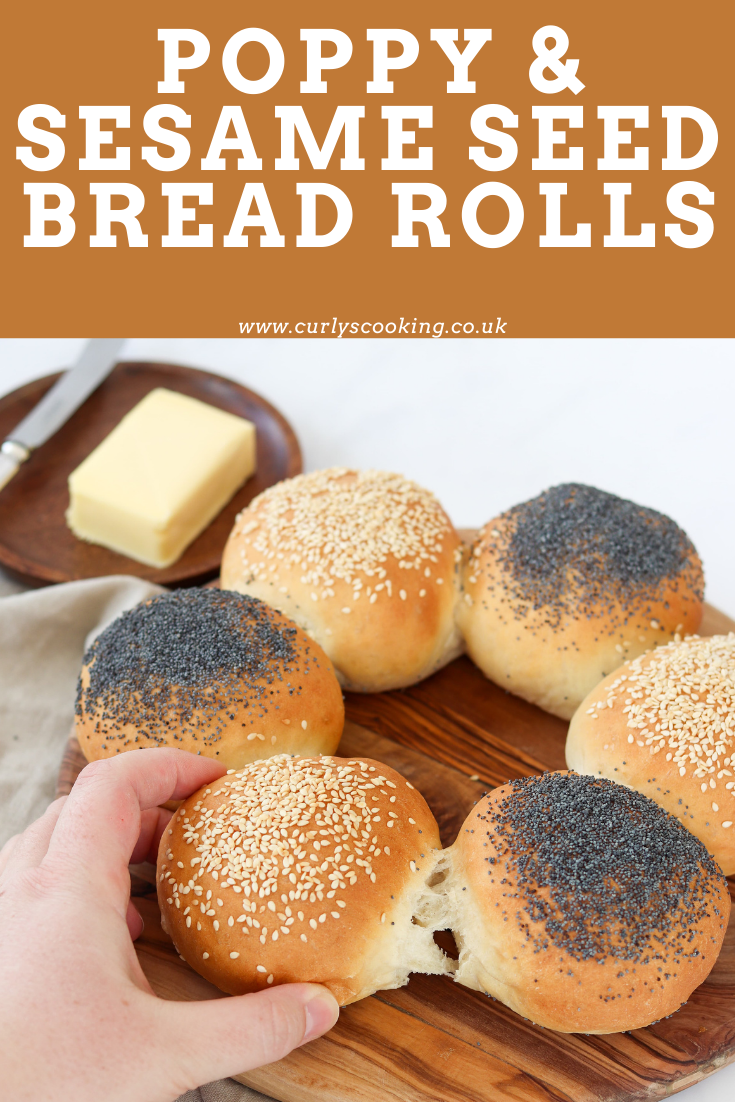 Poppy & Sesame Seed Bread Rolls Curly's Cooking