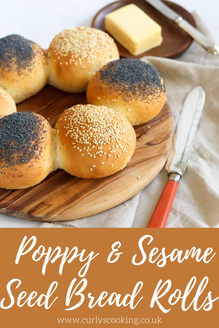 Poppy & Sesame Seed Bread Rolls Curly's Cooking
