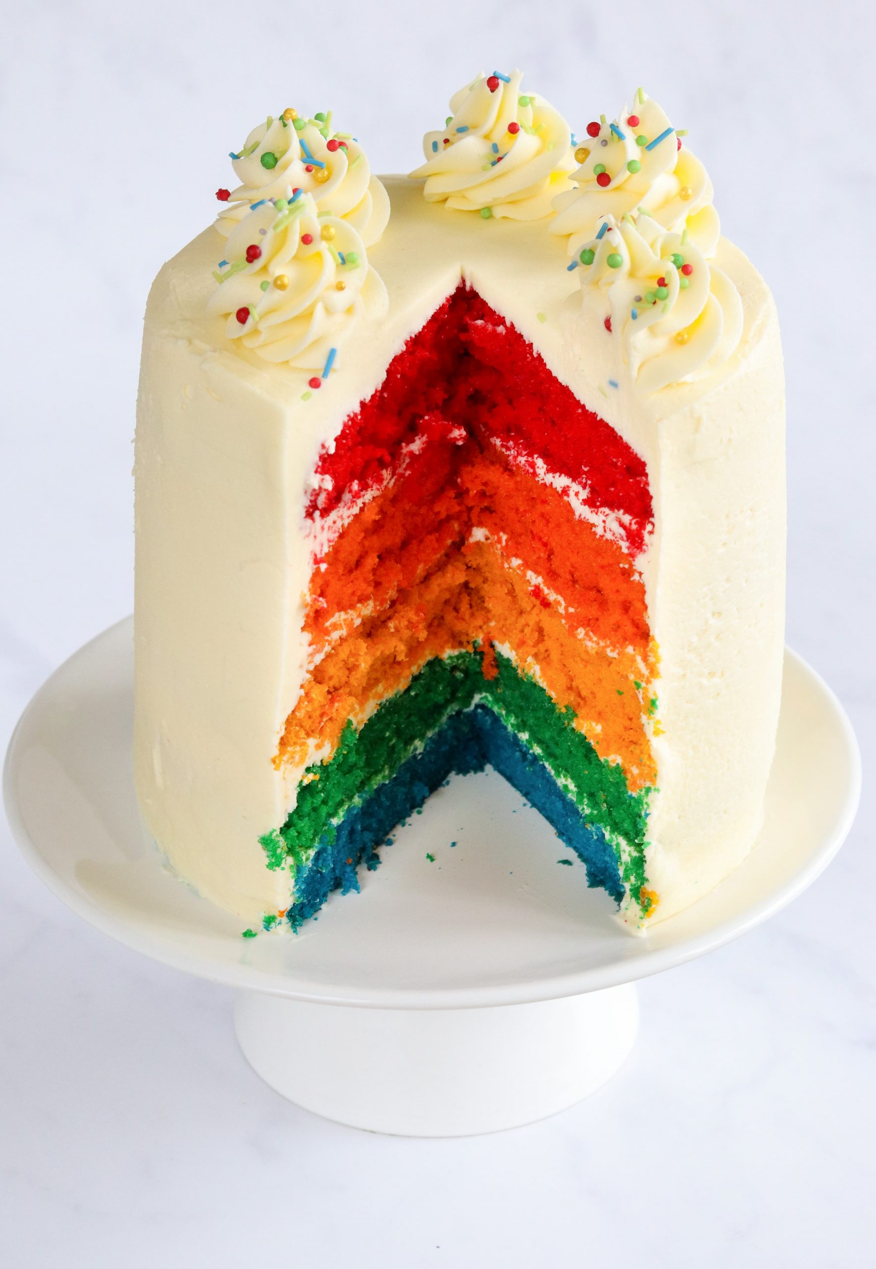 Rainbow Layer Cake – Curly's Cooking