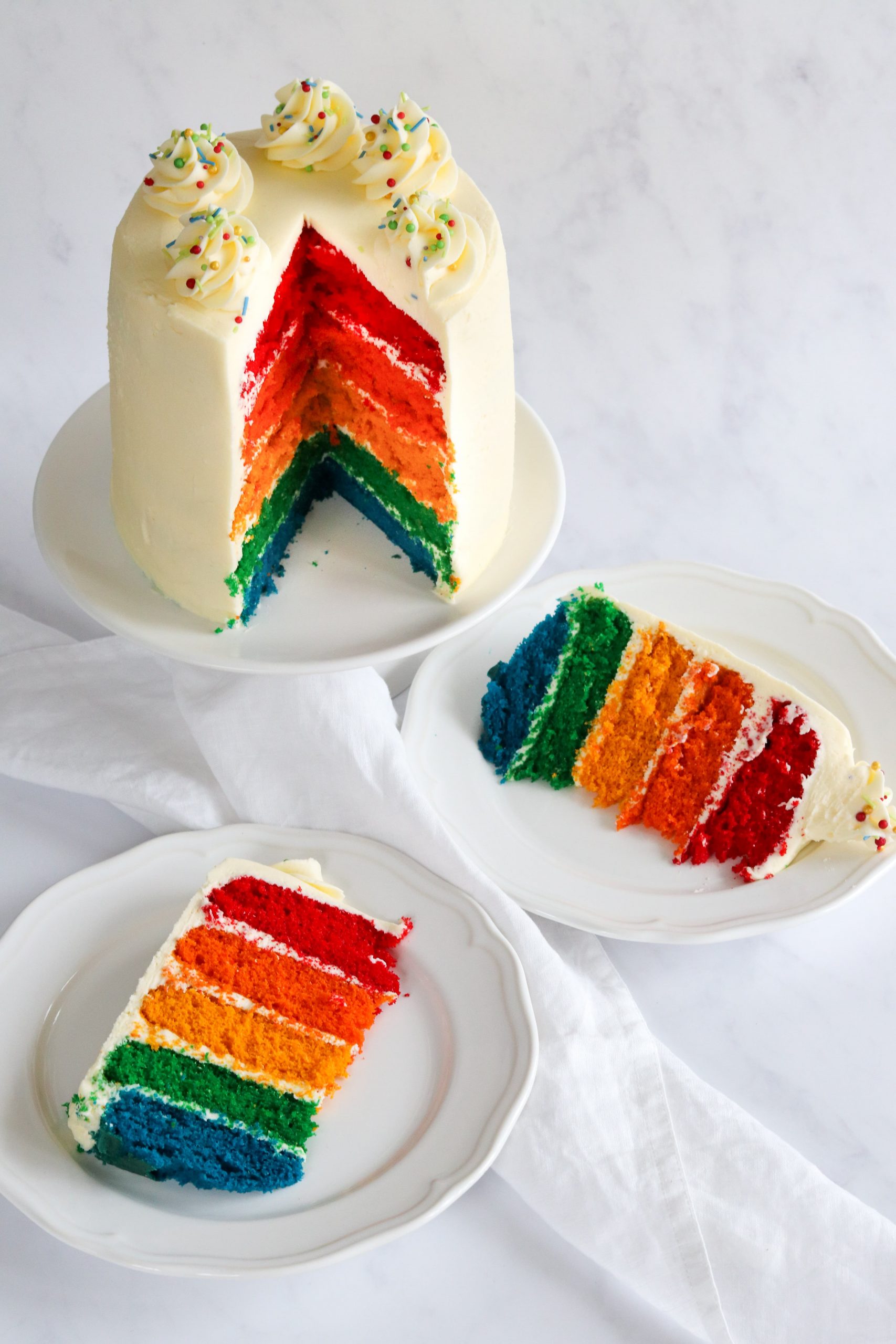 Rainbow layer cake recipe