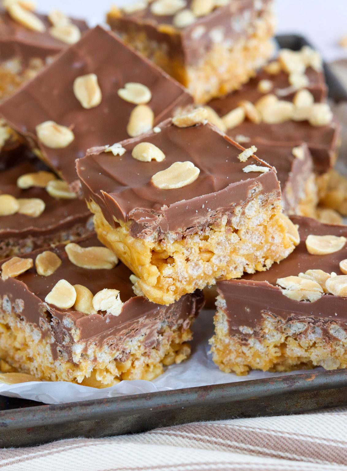 Peanut Butter Chocolate Rice Krispie Bars Curly's Cooking