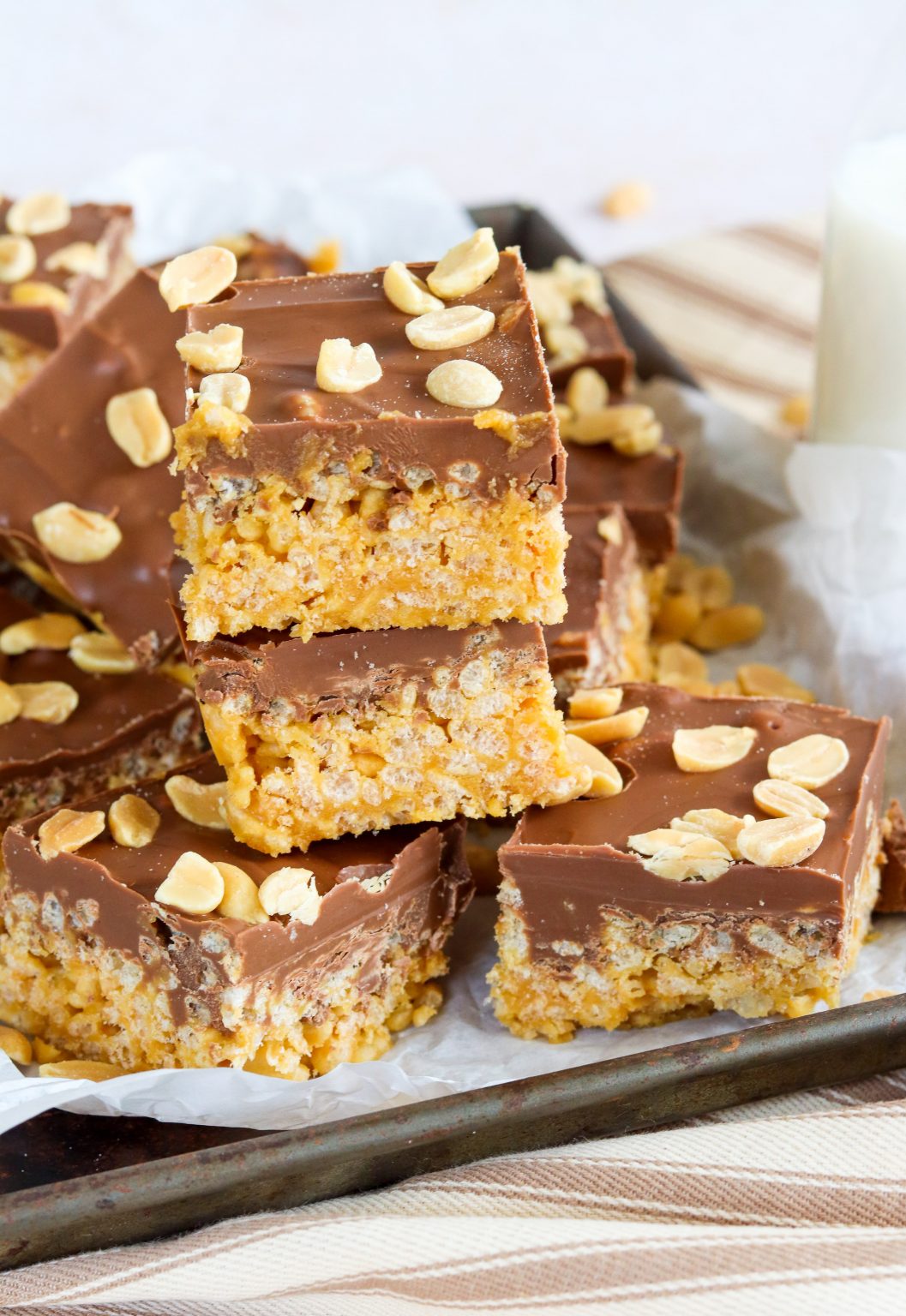 Peanut Butter Chocolate Rice Krispie Bars Curly's Cooking