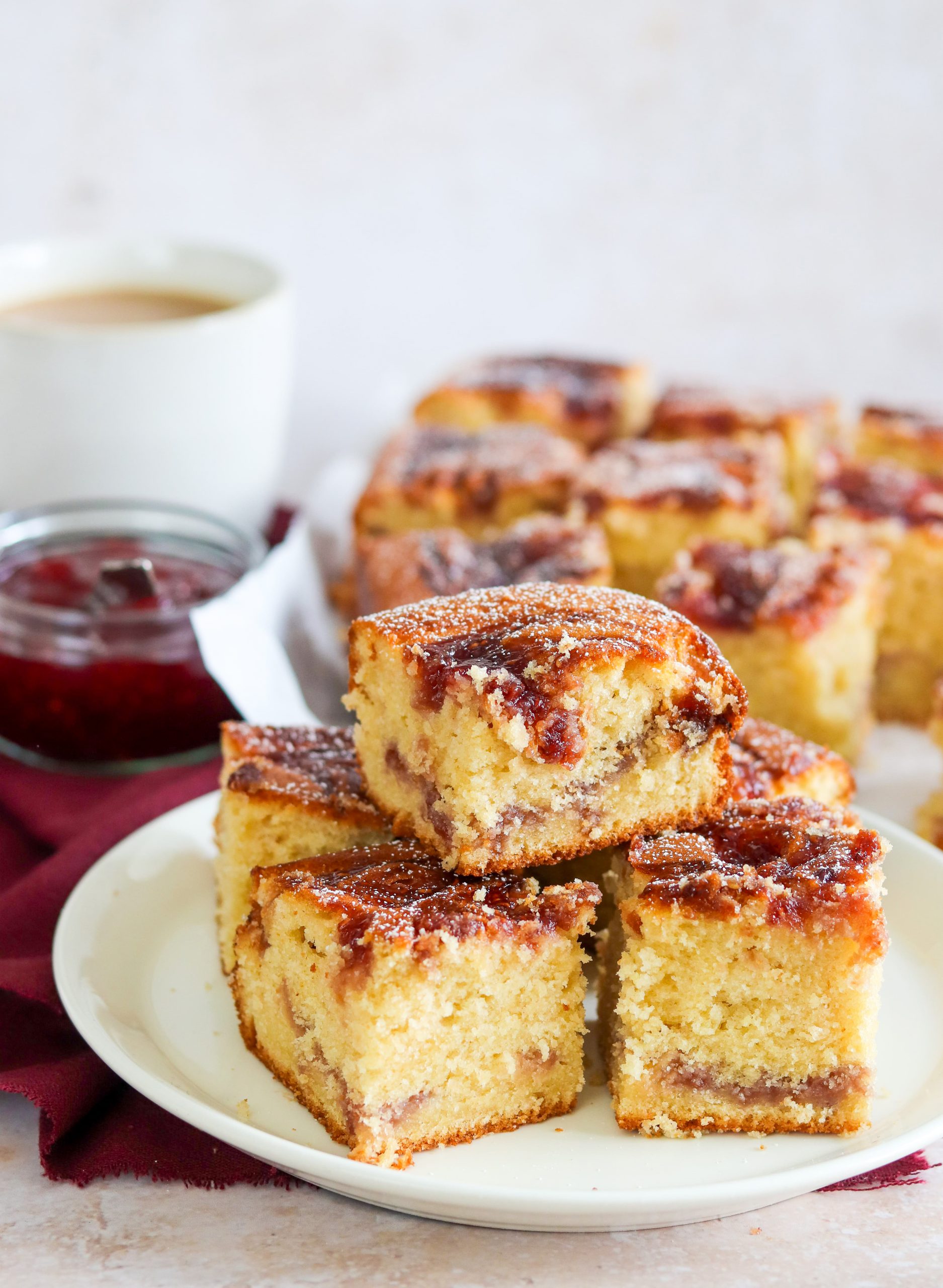 Raspberry & Vanilla Swirl Sheet Cake