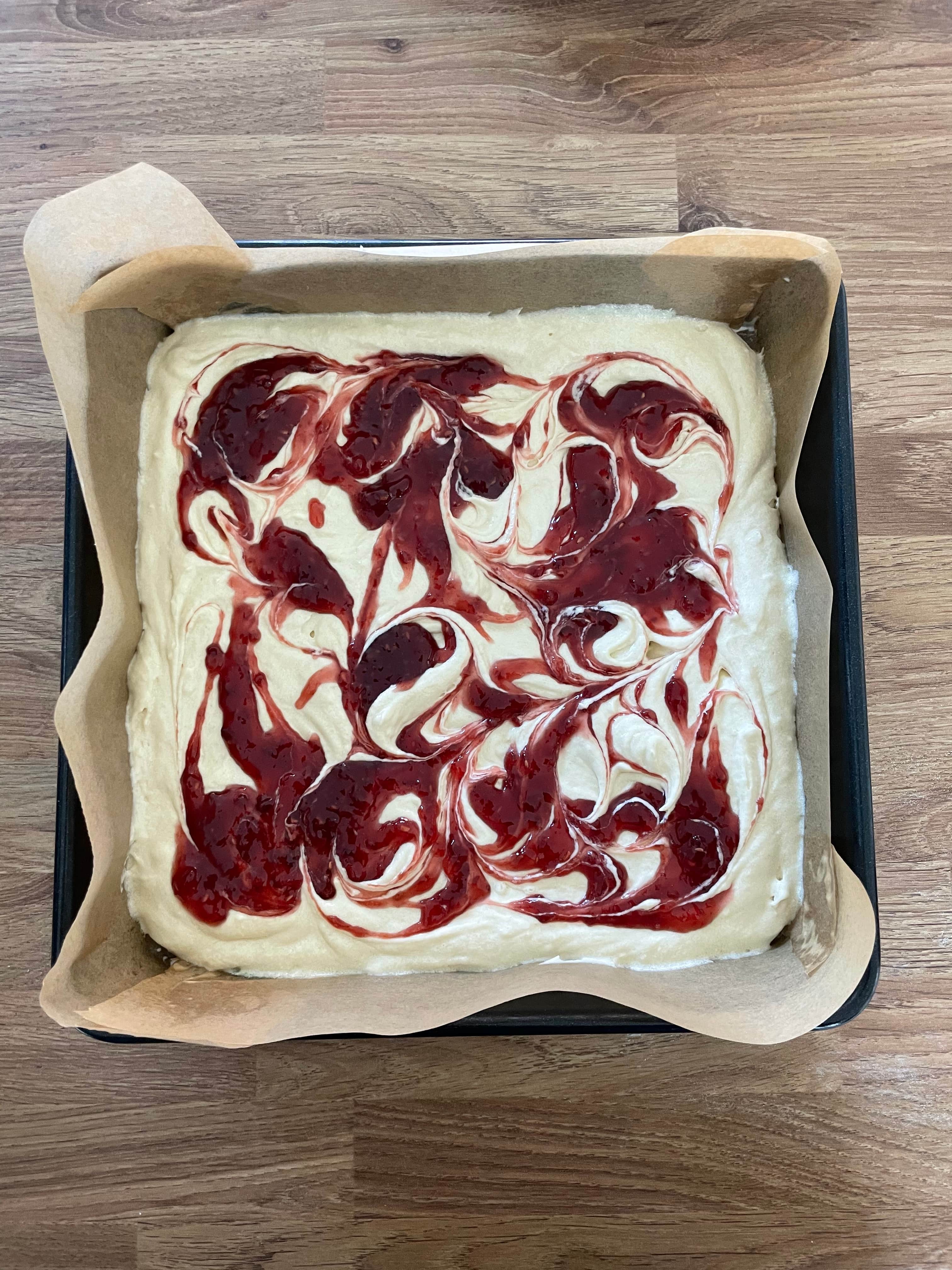 Raspberry Jam Swirl Cake Curly's Cooking