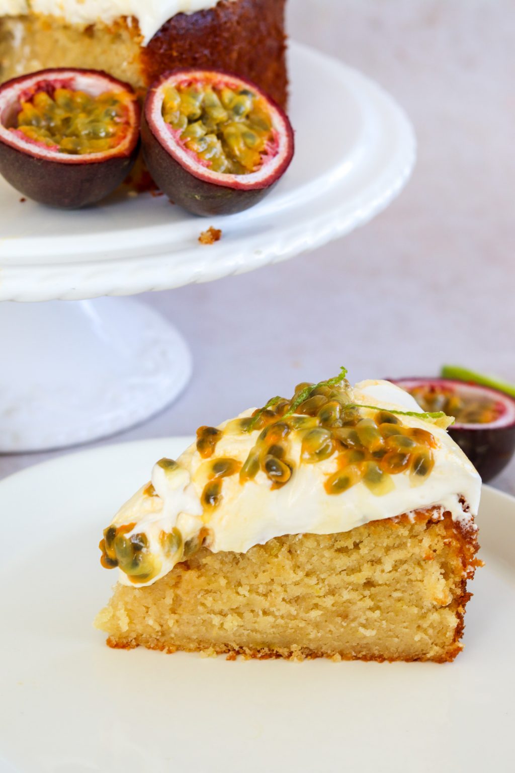 Passion Fruit Cake with Fresh Cream Curly's Cooking