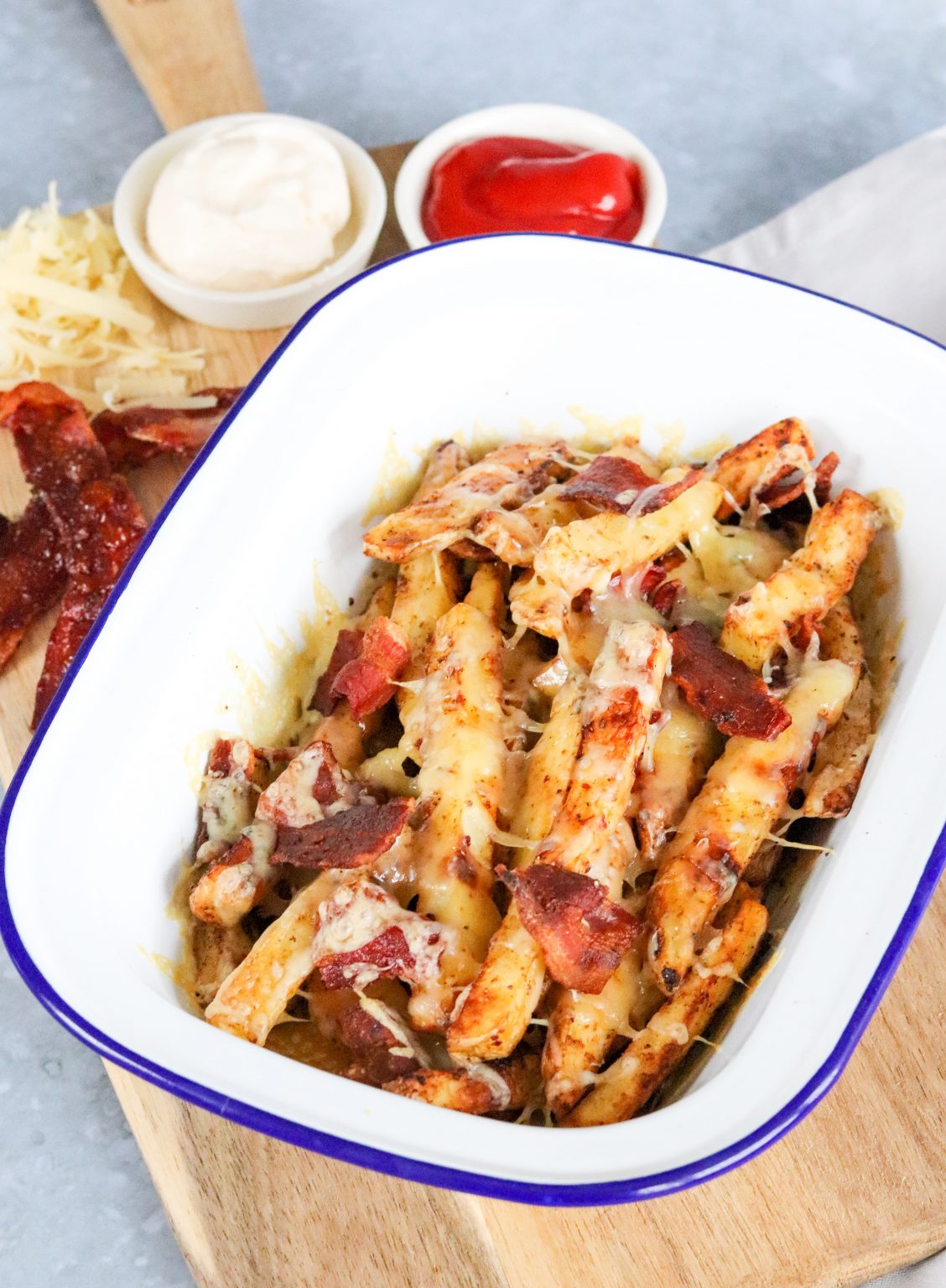 Cheese & Bacon Loaded Fries Curly's Cooking