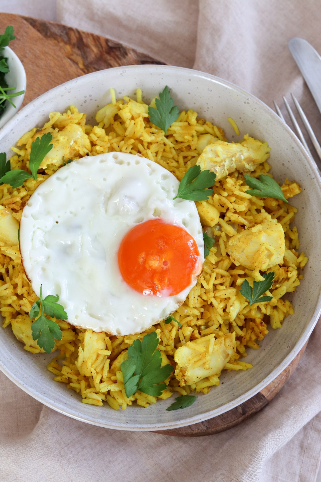 Spiced Haddock Rice (Kedgeree) Curly's Cooking