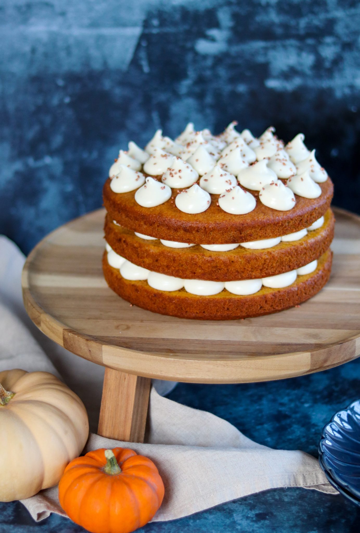 Spiced Pumpkin Layer Cake with Cream Cheese Frosting – Curly's Cooking
