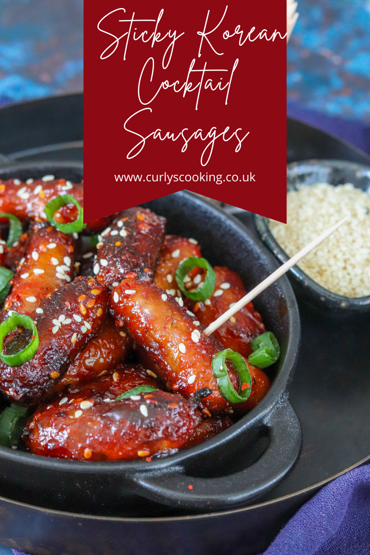 Sticky Korean Cocktail Sausages Curly's Cooking