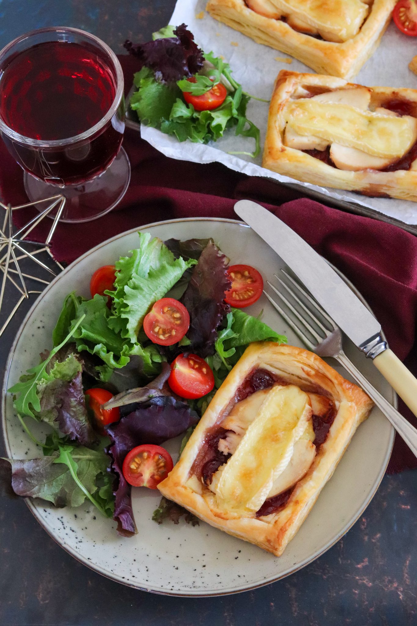Leftover Turkey, Cranberry & Brie Pastries Curly's Cooking