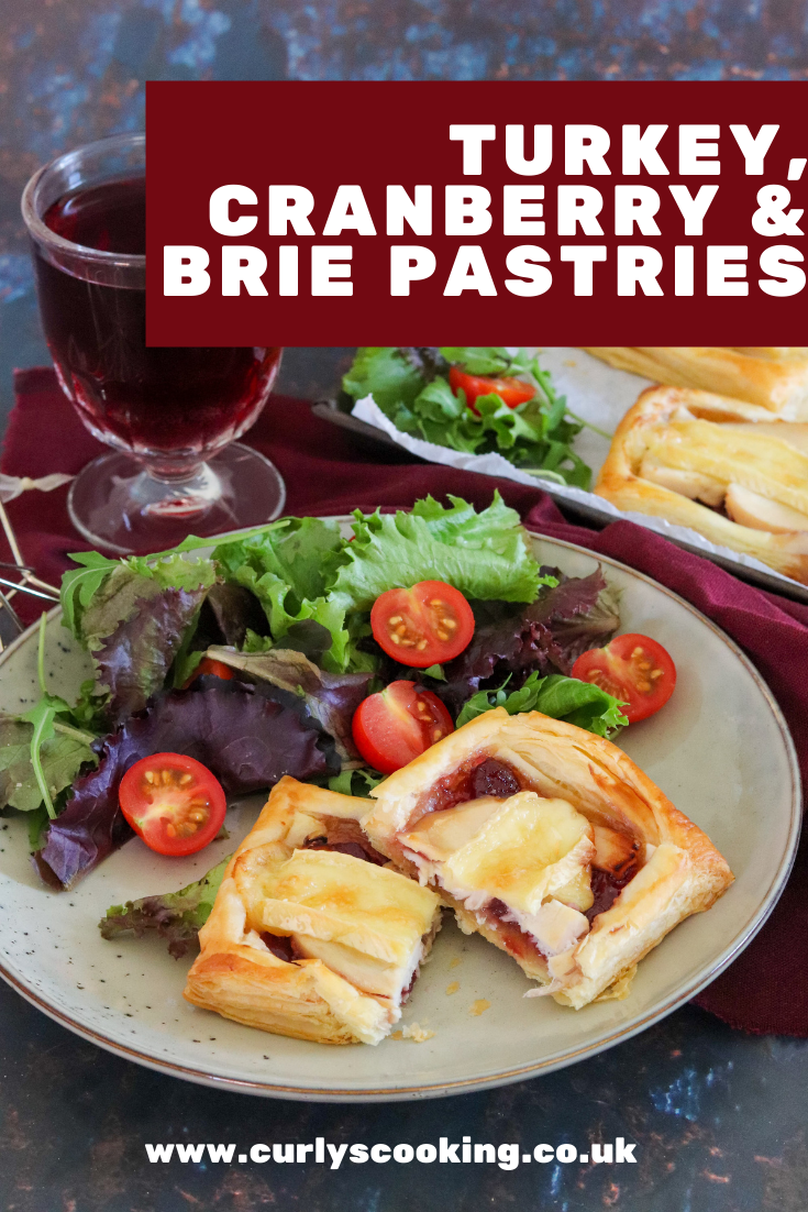 Leftover Turkey, Cranberry & Brie Pastries Curly's Cooking