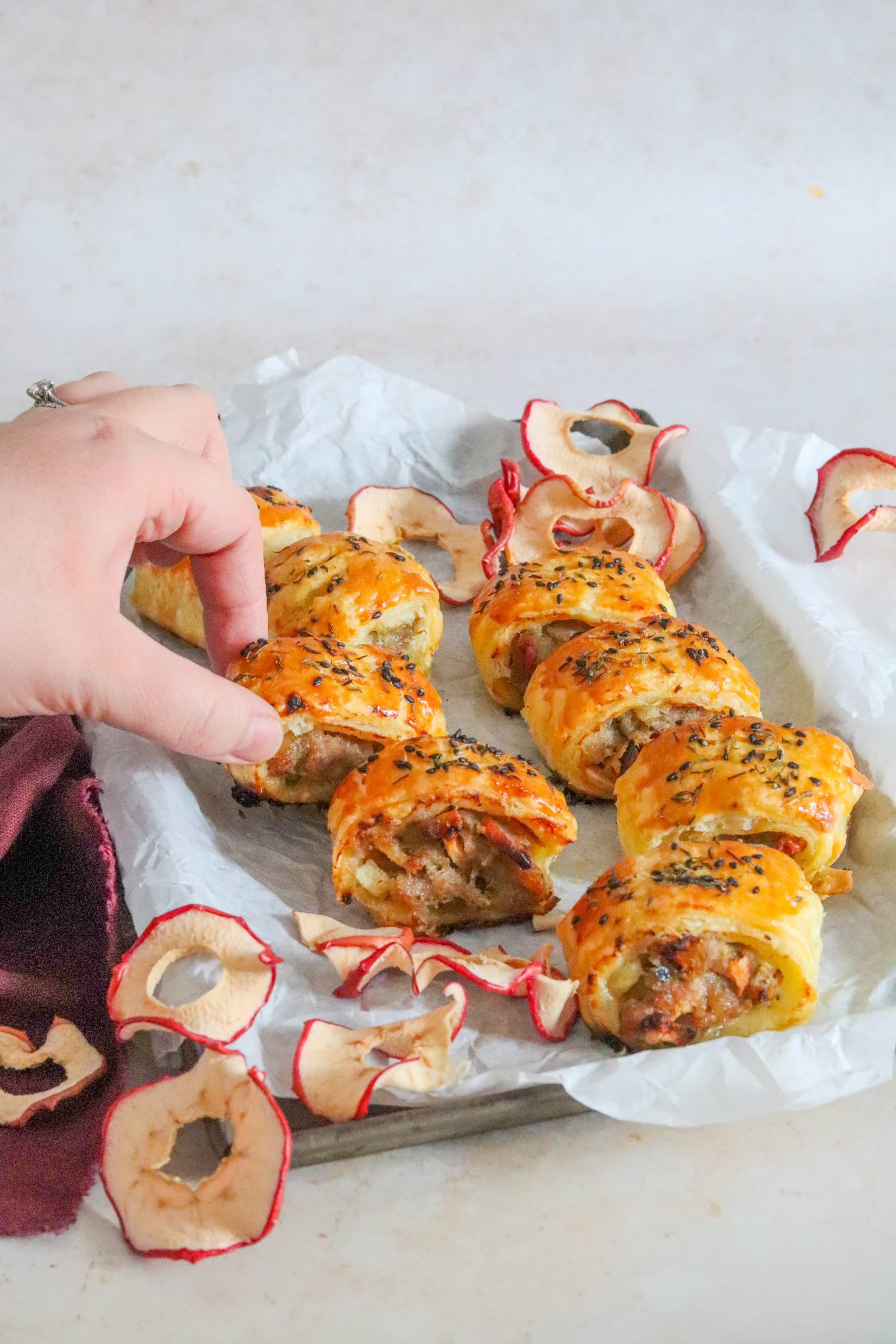Pork & Apple Sausage Rolls Curly's Cooking