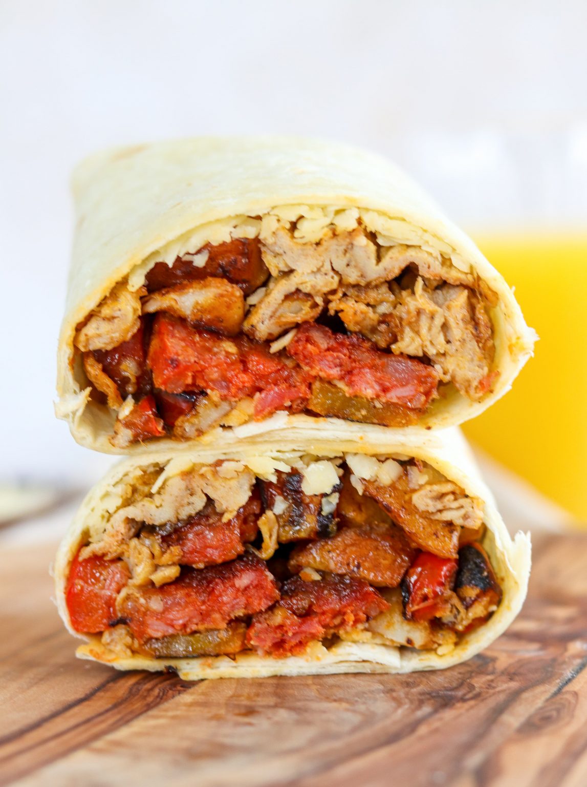 Chorizo Breakfast Burrito with Egg & Peppers Curly's Cooking