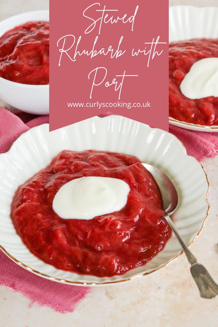 Stewed Rhubarb with Port Curly's Cooking